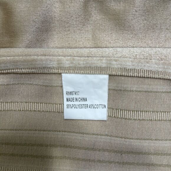 WINDOW VALANCE BEIGE/GREEN STRIPE. - Picture 4 of 5